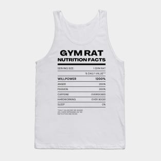 Gym rat nutrition facts Tank Top